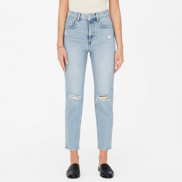 Reformation High & Skinny Miami Destroyed Jeans Women’s Size 25 Cropped - Picture 1 of 11